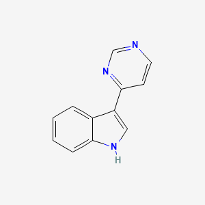 molecular formula C12H9N3 B6127505 3-(4-pyrimidinyl)-1H-indole 