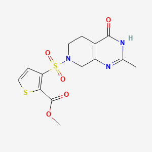 methyl 3-[(2-methyl-4-oxo-4,5,6,8-tetrahydropyrido[3,4-d]pyrimidin-7(3H)-yl)sulfonyl]thiophene-2-carboxylate