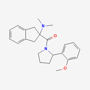 (2-{[2-(2-methoxyphenyl)-1-pyrrolidinyl]carbonyl}-2,3-dihydro-1H-inden-2-yl)dimethylamine