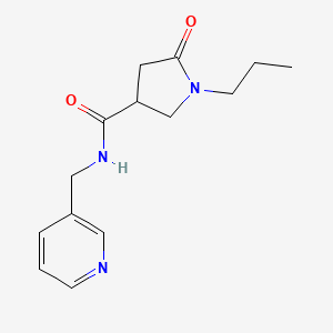 5-oxo-1-propyl-N-(3-pyridinylmethyl)-3-pyrrolidinecarboxamide