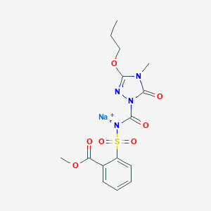 molecular formula C15H17N4NaO7S B061276 Propoxycarbazone-sodium CAS No. 181274-15-7