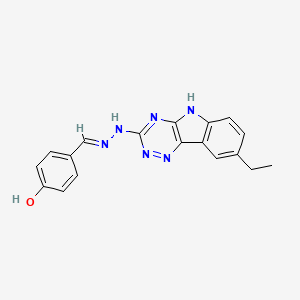 4-hydroxybenzaldehyde (8-ethyl-5H-[1,2,4]triazino[5,6-b]indol-3-yl)hydrazone