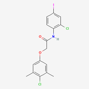 molecular formula C16H14Cl2INO2 B6127612 2-(4-chloro-3,5-dimethylphenoxy)-N-(2-chloro-4-iodophenyl)acetamide 