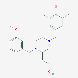 4-{[3-(2-hydroxyethyl)-4-(3-methoxybenzyl)-1-piperazinyl]methyl}-2,6-dimethylphenol