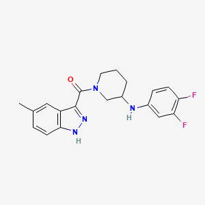 N-(3,4-difluorophenyl)-1-[(5-methyl-1H-indazol-3-yl)carbonyl]-3-piperidinamine