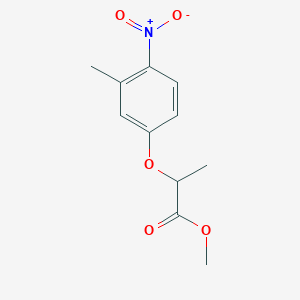 molecular formula C11H13NO5 B6127639 methyl 2-(3-methyl-4-nitrophenoxy)propanoate 