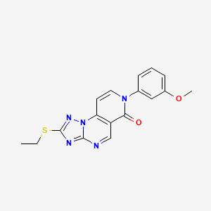 molecular formula C17H15N5O2S B6127647 2-(ethylthio)-7-(3-methoxyphenyl)pyrido[3,4-e][1,2,4]triazolo[1,5-a]pyrimidin-6(7H)-one 