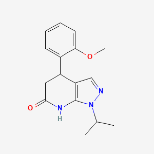 molecular formula C16H19N3O2 B6127667 1-isopropyl-4-(2-methoxyphenyl)-1,4,5,7-tetrahydro-6H-pyrazolo[3,4-b]pyridin-6-one 