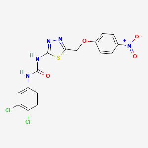 molecular formula C16H11Cl2N5O4S B6127674 N-(3,4-dichlorophenyl)-N'-{5-[(4-nitrophenoxy)methyl]-1,3,4-thiadiazol-2-yl}urea 