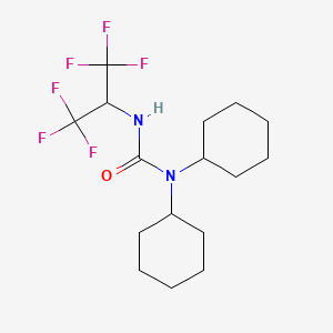 molecular formula C16H24F6N2O B6127688 N,N-dicyclohexyl-N'-[2,2,2-trifluoro-1-(trifluoromethyl)ethyl]urea 