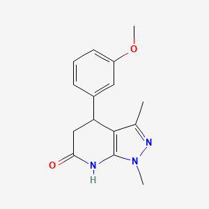 4-(3-methoxyphenyl)-1,3-dimethyl-1,4,5,7-tetrahydro-6H-pyrazolo[3,4-b]pyridin-6-one