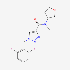 molecular formula C15H16F2N4O2 B6127708 1-(2,6-difluorobenzyl)-N-methyl-N-(tetrahydro-3-furanyl)-1H-1,2,3-triazole-4-carboxamide 