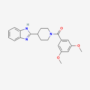 molecular formula C21H23N3O3 B6127713 2-[1-(3,5-dimethoxybenzoyl)-4-piperidinyl]-1H-benzimidazole 