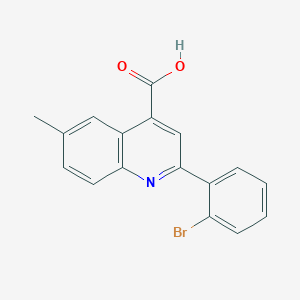 molecular formula C17H12BrNO2 B6127721 2-(2-bromophenyl)-6-methyl-4-quinolinecarboxylic acid 