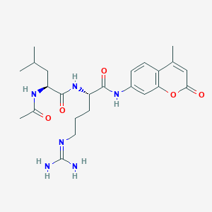 molecular formula C₂₄H₃₄N₆O₅ B612774 Ac-Leu-Arg-AMC CAS No. 929621-79-4
