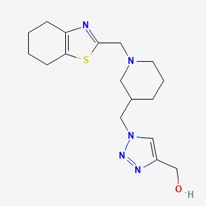 molecular formula C17H25N5OS B6127748 (1-{[1-(4,5,6,7-tetrahydro-1,3-benzothiazol-2-ylmethyl)-3-piperidinyl]methyl}-1H-1,2,3-triazol-4-yl)methanol trifluoroacetate (salt) 