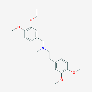 molecular formula C21H29NO4 B6127752 2-(3,4-dimethoxyphenyl)-N-(3-ethoxy-4-methoxybenzyl)-N-methylethanamine 