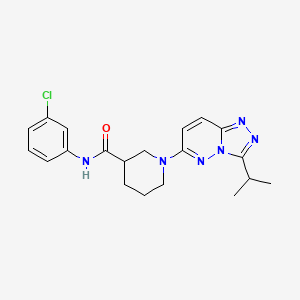 molecular formula C20H23ClN6O B6127756 N-(3-chlorophenyl)-1-(3-isopropyl[1,2,4]triazolo[4,3-b]pyridazin-6-yl)-3-piperidinecarboxamide 