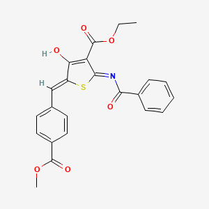 ethyl 2-(benzoylamino)-5-[4-(methoxycarbonyl)benzylidene]-4-oxo-4,5-dihydro-3-thiophenecarboxylate