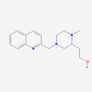molecular formula C17H23N3O B6127798 2-[1-methyl-4-(2-quinolinylmethyl)-2-piperazinyl]ethanol 
