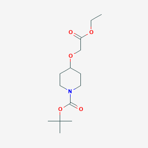 molecular formula C14H25NO5 B061278 1-Boc-4-ethoxycarbonylmethoxypiperidine CAS No. 189889-45-0