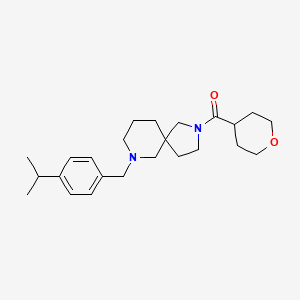 molecular formula C24H36N2O2 B6127808 7-(4-isopropylbenzyl)-2-(tetrahydro-2H-pyran-4-ylcarbonyl)-2,7-diazaspiro[4.5]decane 