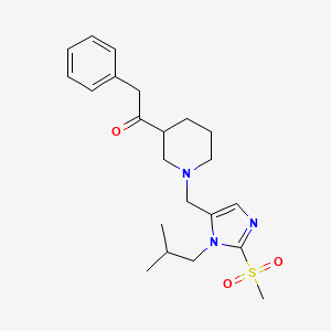 1-(1-{[1-isobutyl-2-(methylsulfonyl)-1H-imidazol-5-yl]methyl}-3-piperidinyl)-2-phenylethanone