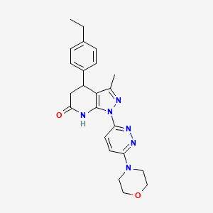 4-(4-ethylphenyl)-3-methyl-1-[6-(4-morpholinyl)-3-pyridazinyl]-1,4,5,7-tetrahydro-6H-pyrazolo[3,4-b]pyridin-6-one