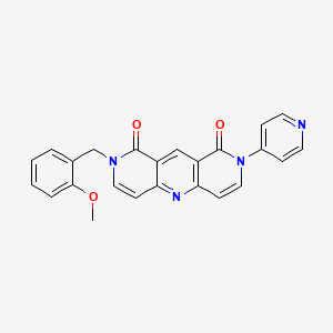 molecular formula C24H18N4O3 B6127839 2-(2-methoxybenzyl)-8-(4-pyridinyl)pyrido[4,3-b]-1,6-naphthyridine-1,9(2H,8H)-dione 