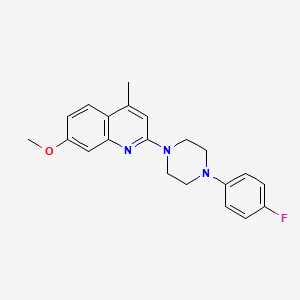 molecular formula C21H22FN3O B6127845 2-[4-(4-fluorophenyl)-1-piperazinyl]-7-methoxy-4-methylquinoline 