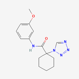 molecular formula C15H19N5O2 B6127847 N-(3-methoxyphenyl)-1-(1H-tetrazol-1-yl)cyclohexanecarboxamide 