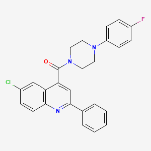 molecular formula C26H21ClFN3O B6127854 6-chloro-4-{[4-(4-fluorophenyl)-1-piperazinyl]carbonyl}-2-phenylquinoline 