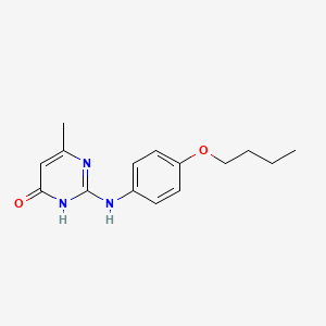 molecular formula C15H19N3O2 B6127883 2-[(4-butoxyphenyl)amino]-6-methyl-4-pyrimidinol 