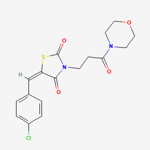 molecular formula C17H17ClN2O4S B6127908 5-(4-chlorobenzylidene)-3-[3-(4-morpholinyl)-3-oxopropyl]-1,3-thiazolidine-2,4-dione 