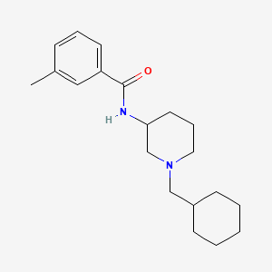 molecular formula C20H30N2O B6127914 N-[1-(cyclohexylmethyl)-3-piperidinyl]-3-methylbenzamide 