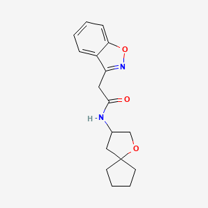 2-(1,2-benzisoxazol-3-yl)-N-1-oxaspiro[4.4]non-3-ylacetamide