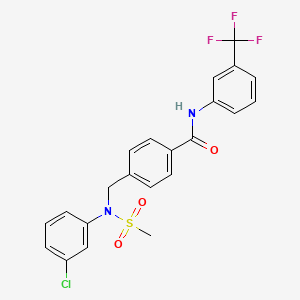 4-{[(3-chlorophenyl)(methylsulfonyl)amino]methyl}-N-[3-(trifluoromethyl)phenyl]benzamide