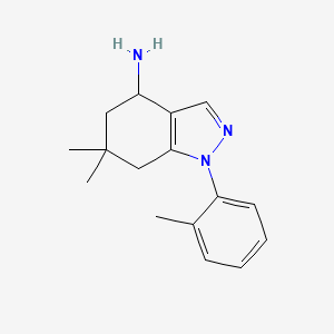 molecular formula C16H21N3 B6127965 6,6-dimethyl-1-(2-methylphenyl)-4,5,6,7-tetrahydro-1H-indazol-4-amine CAS No. 1228551-80-1