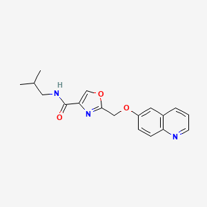 N-isobutyl-2-[(6-quinolinyloxy)methyl]-1,3-oxazole-4-carboxamide