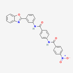 N-[4-({[3-(1,3-benzoxazol-2-yl)phenyl]amino}carbonyl)phenyl]-4-nitrobenzamide