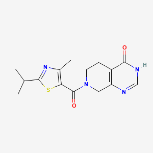 molecular formula C15H18N4O2S B6127986 7-[(2-isopropyl-4-methyl-1,3-thiazol-5-yl)carbonyl]-5,6,7,8-tetrahydropyrido[3,4-d]pyrimidin-4(3H)-one 