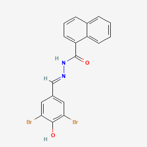 molecular formula C18H12Br2N2O2 B6127992 N'-(3,5-dibromo-4-hydroxybenzylidene)-1-naphthohydrazide 