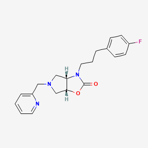 molecular formula C20H22FN3O2 B6128041 (3aS*,6aR*)-3-[3-(4-fluorophenyl)propyl]-5-(2-pyridinylmethyl)hexahydro-2H-pyrrolo[3,4-d][1,3]oxazol-2-one 