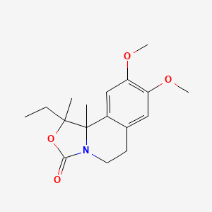 B6128049 1-ethyl-8,9-dimethoxy-1,10b-dimethyl-1,5,6,10b-tetrahydro[1,3]oxazolo[4,3-a]isoquinolin-3-one CAS No. 296793-91-4