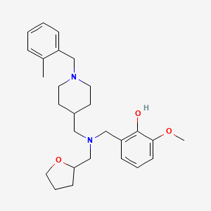 2-methoxy-6-{[{[1-(2-methylbenzyl)-4-piperidinyl]methyl}(tetrahydro-2-furanylmethyl)amino]methyl}phenol