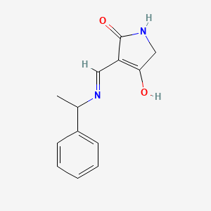 molecular formula C13H14N2O2 B6128083 3-{[(1-phenylethyl)amino]methylene}-2,4-pyrrolidinedione 
