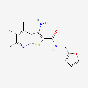 3-amino-N-(2-furylmethyl)-4,5,6-trimethylthieno[2,3-b]pyridine-2-carboxamide