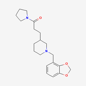 molecular formula C20H28N2O3 B6128092 1-(1,3-benzodioxol-4-ylmethyl)-3-[3-oxo-3-(1-pyrrolidinyl)propyl]piperidine 