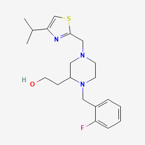 2-{1-(2-fluorobenzyl)-4-[(4-isopropyl-1,3-thiazol-2-yl)methyl]-2-piperazinyl}ethanol