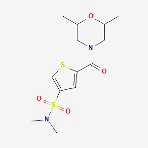 molecular formula C13H20N2O4S2 B6128116 5-[(2,6-dimethyl-4-morpholinyl)carbonyl]-N,N-dimethyl-3-thiophenesulfonamide 